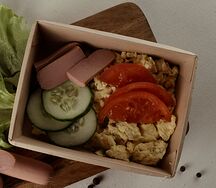 Скрэмбл с сосисками