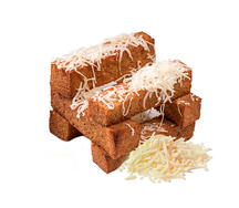 Гренки с сыром и сливочно-чесночным соусом