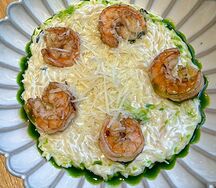 Паста орзо с креветками