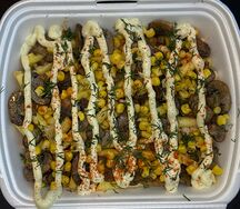 Ланч с курицей и шампиньонами