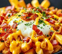 Фри с сыром и беконом