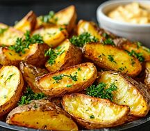 Картофельные дольки с соусом 