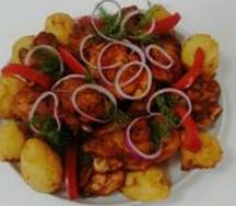 Жареная курица с картофелем