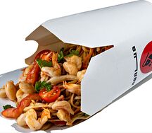 Лапша с креветками