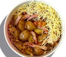 Картошка с копченой свининой