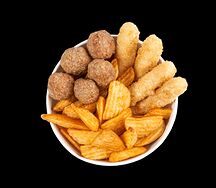 Саб-бокс с картошкой, фрикадельками и сырными палочками