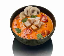 Том ям с копчёной курицей