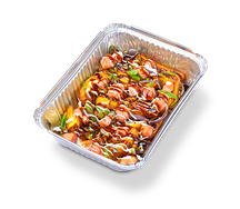 Лосось с картофелем и овощами