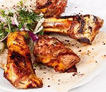 Шашлык из баранины с костью
