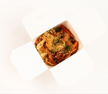 Лапша с креветками