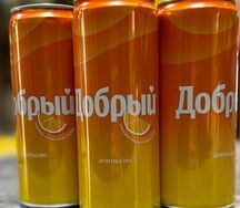 Напиток безалкогольный газированный апельсин (Добрый)