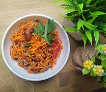 Фасоль с корейской морковкой