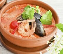 Том Ям по - тбилисски с морепродуктами