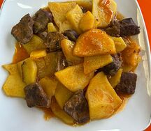 Печень с картошкой