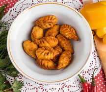 Жареные пельмени с бараниной