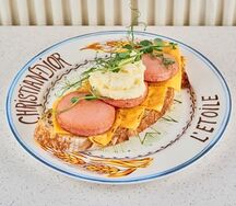 Тартин с докторской колбасой и сыром