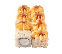 Открытый запеченный ролл с крабом