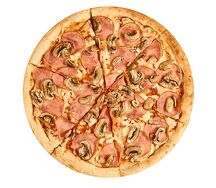 Пицца с ветчиной и грибами