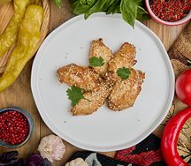 Куриные крылья в белом соусе 