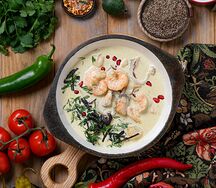 Шкмерули с морепродуктами