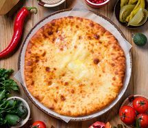 Хачапури по-имеретински c картофелем и грибами