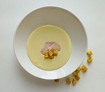 Сырный суп с копченой грудкой