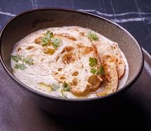 Крем-суп с белыми грибами и мягким сыром