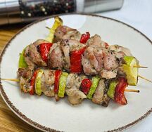Шашлык куриный с овощами