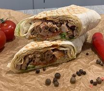 Шаурма с говядиной в обычном лаваше