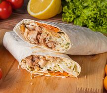 Шаурма с курицей в обычном лаваше