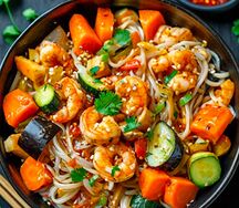 Wok с креветкой