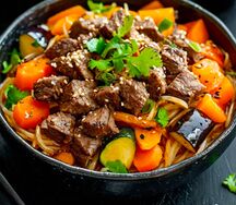 Wok с говядиной