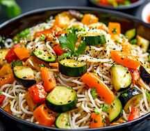 Wok с лососем
