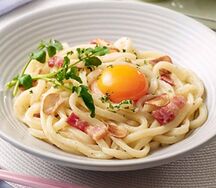 Лапша Карбонара с беконом