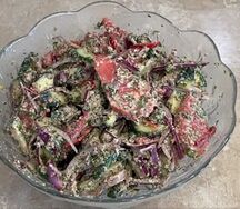 Салат Овощной по-грузински с грецким орехом