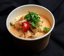 Суп Том ям с рапаном и креветкой