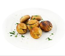 Шампиньоны, запеченные на углях