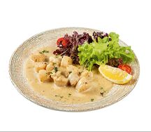 Морские гребешки под соусом горгонзола