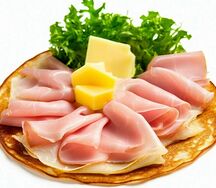 Блинчик с ветчиной и сыром