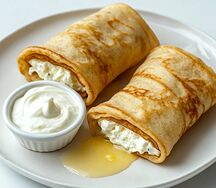 Блинчики с творогом и изюмом