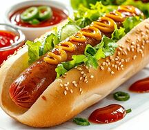 Хот-дог Свинoй острый