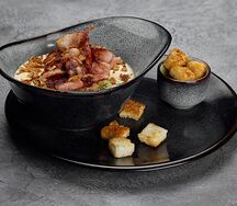Сырный крем-суп с беконом