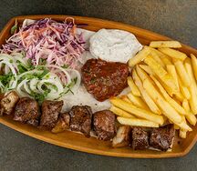 Порция с говядиной и курдюком