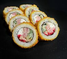 С тунцом и гребешком