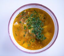 Куриный суп с домашней лапшой