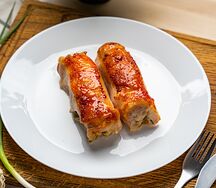 Рулет куриный с грибами