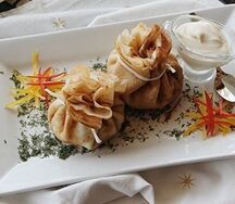 Блинчики с курицей и грибами