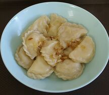 Вареники с картофелем и печенью