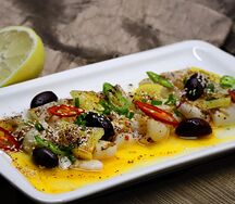 Кальмар с солеными лимонами