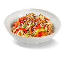 Лапша гречневая с овощами